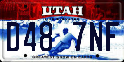 UT license plate D487NF