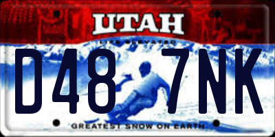 UT license plate D487NK