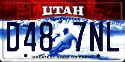 UT license plate D487NL