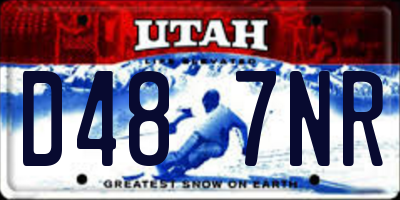 UT license plate D487NR
