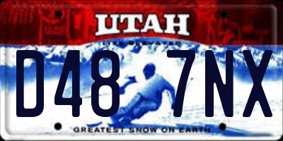 UT license plate D487NX
