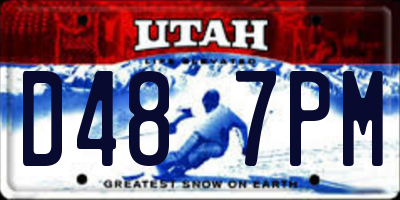 UT license plate D487PM