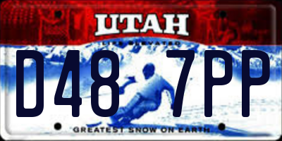 UT license plate D487PP
