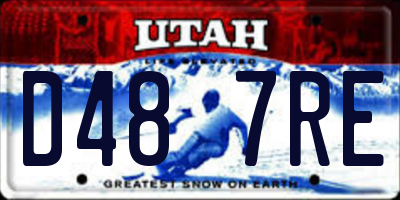 UT license plate D487RE