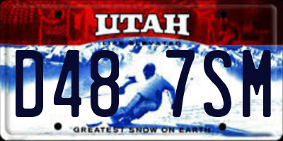 UT license plate D487SM