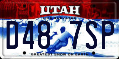 UT license plate D487SP