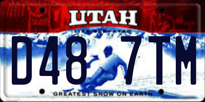 UT license plate D487TM