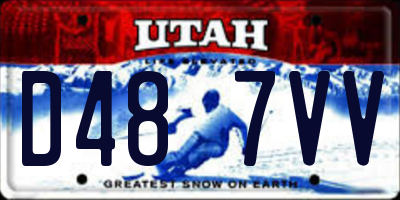 UT license plate D487VV