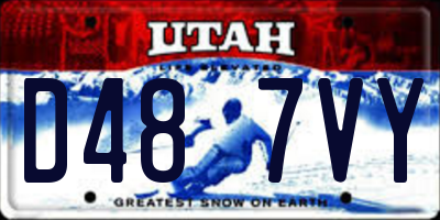 UT license plate D487VY