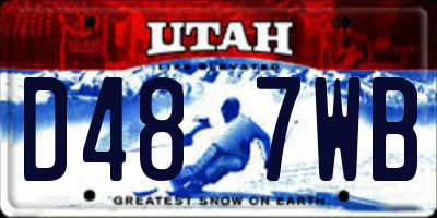 UT license plate D487WB