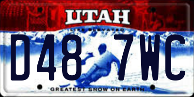 UT license plate D487WC