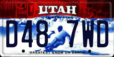 UT license plate D487WD