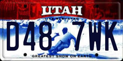 UT license plate D487WK