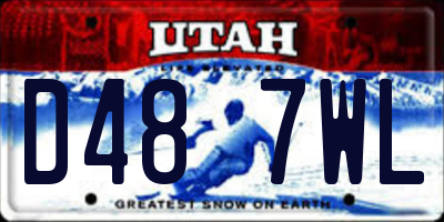 UT license plate D487WL