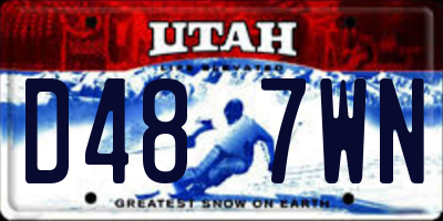 UT license plate D487WN