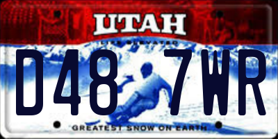 UT license plate D487WR