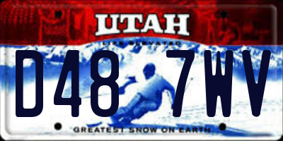 UT license plate D487WV