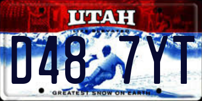 UT license plate D487YT