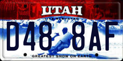UT license plate D488AF