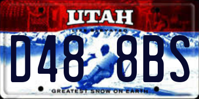 UT license plate D488BS