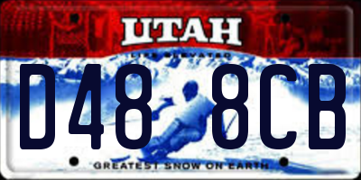 UT license plate D488CB