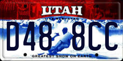 UT license plate D488CC