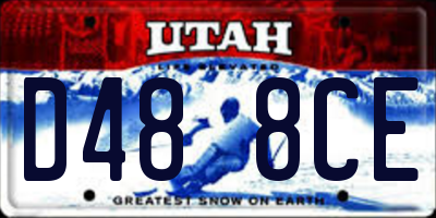 UT license plate D488CE