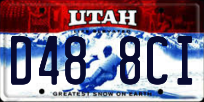 UT license plate D488CI