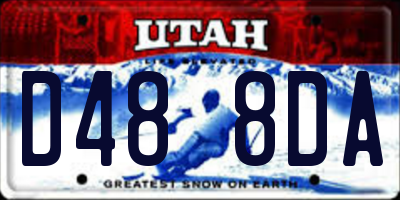 UT license plate D488DA