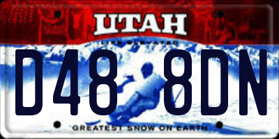 UT license plate D488DN