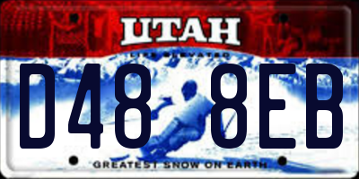 UT license plate D488EB
