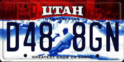 UT license plate D488GN