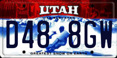 UT license plate D488GW
