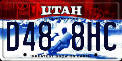 UT license plate D488HC