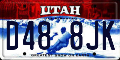 UT license plate D488JK