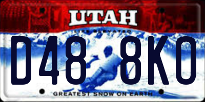 UT license plate D488KO