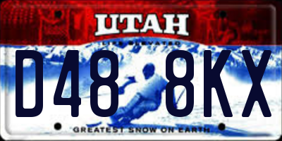 UT license plate D488KX