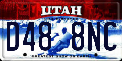 UT license plate D488NC