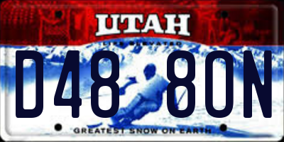 UT license plate D488ON