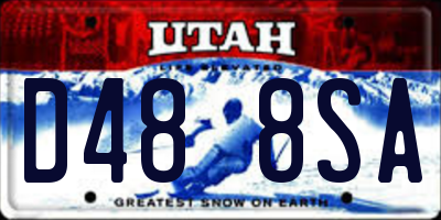 UT license plate D488SA