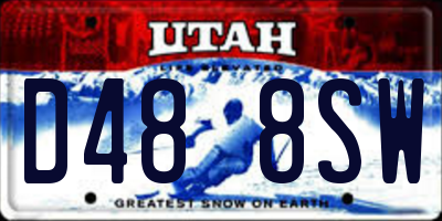 UT license plate D488SW