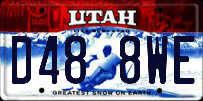 UT license plate D488WE