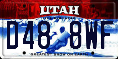 UT license plate D488WF