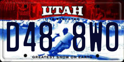 UT license plate D488WO