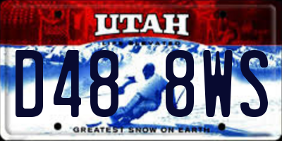 UT license plate D488WS