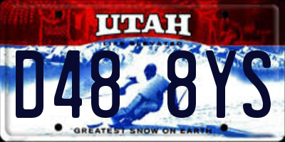 UT license plate D488YS