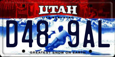 UT license plate D489AL