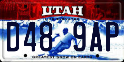 UT license plate D489AP