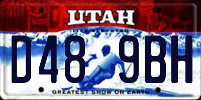 UT license plate D489BH