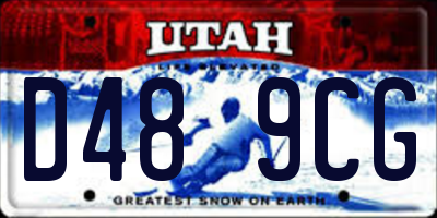 UT license plate D489CG